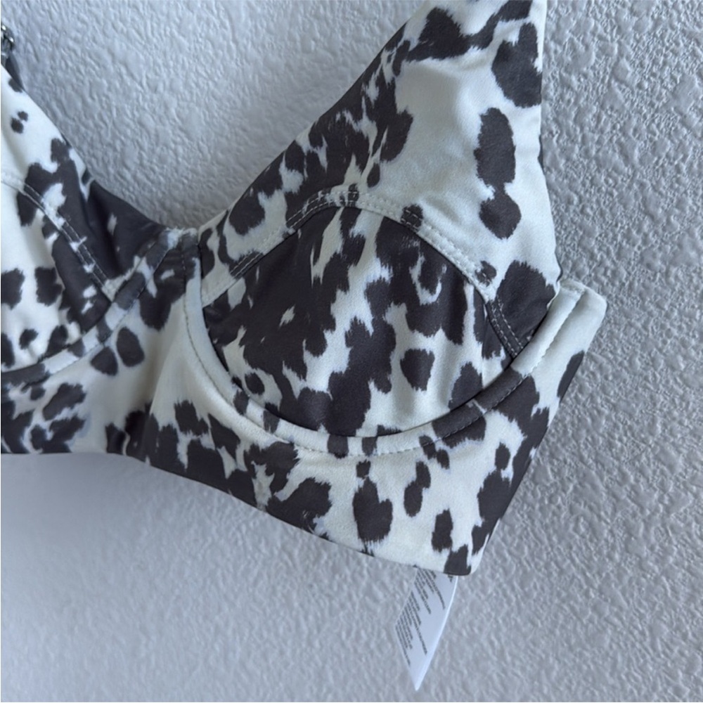 Aila Blue | Cow Print Underwire Bikini Top - Picture 5 of 9